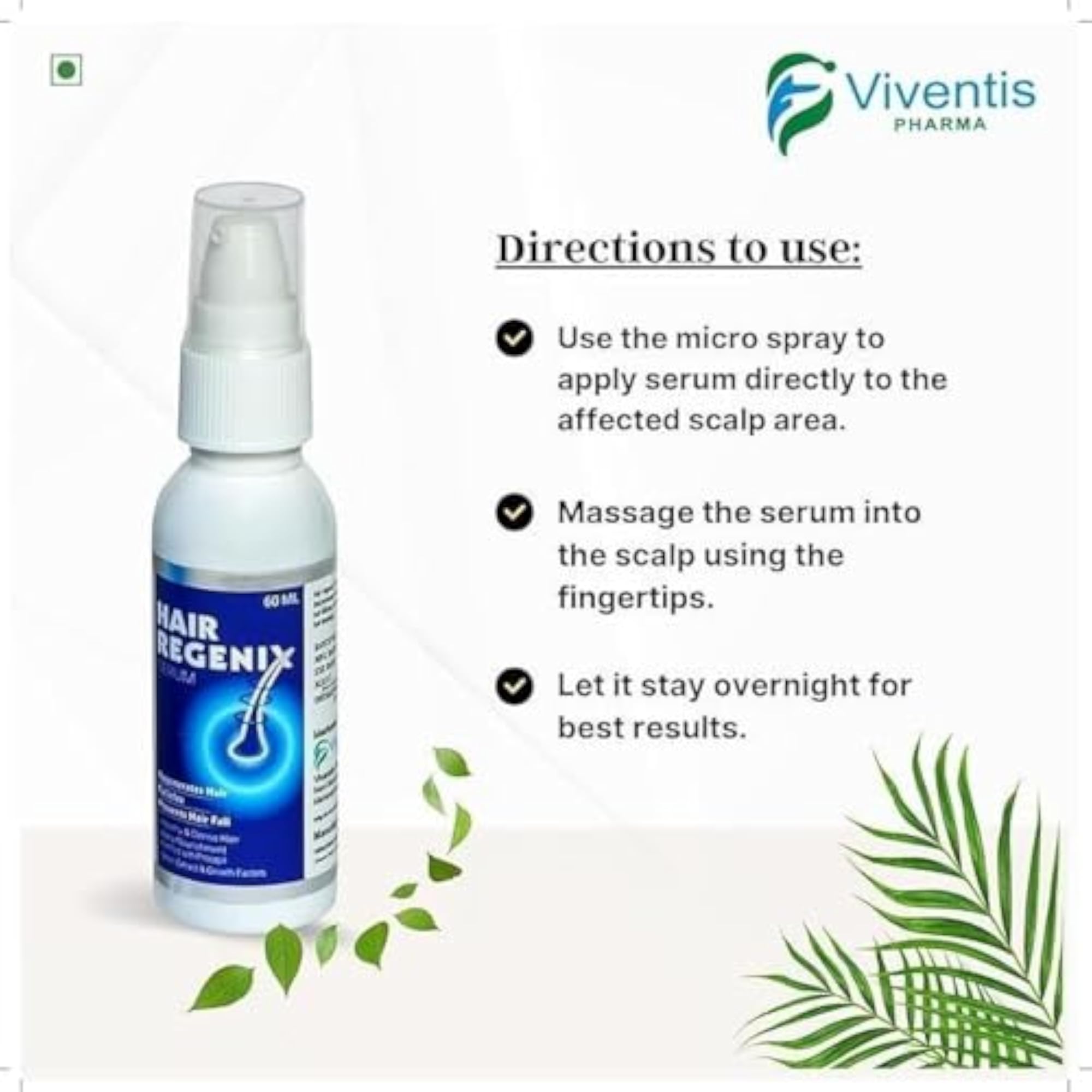 Hair Serum for Growth & Fall Control, Pack of 5